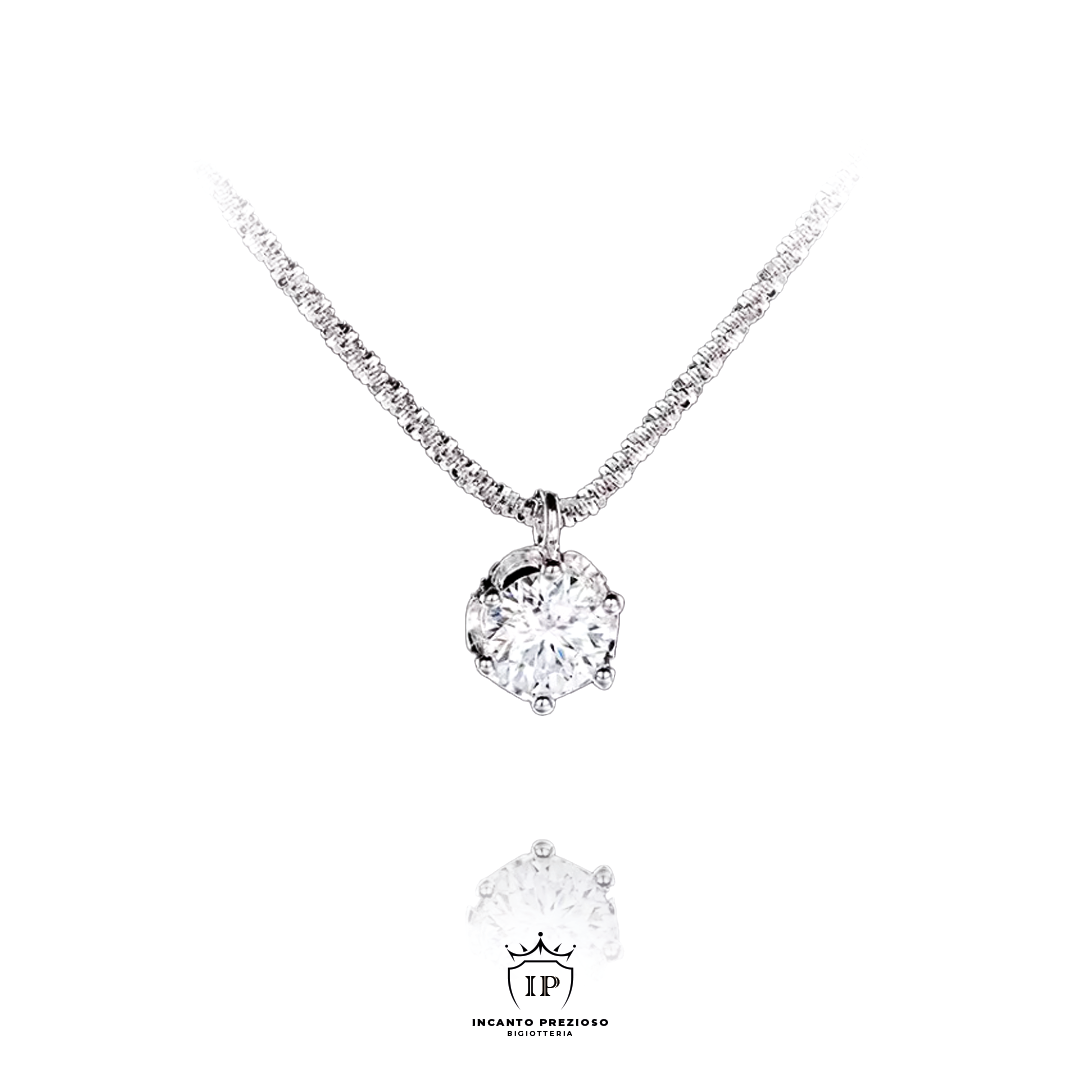 COLLANA DIAMOND 1.0 ARGENTO